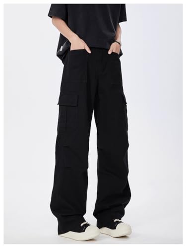 Men's Pants Workwear Straight Leg Loose Fit Retro High Street Summer Casual Long Pants for Men4