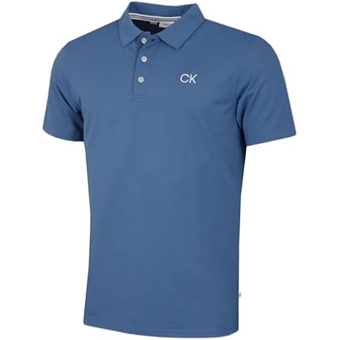 Calvin Klein Men's Eco Denim Blue Polo Shirt Cover