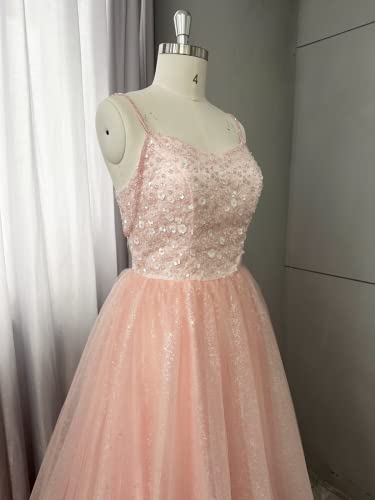 Off Shoulder Tulle Prom Dresses Sparkly Off Shoulder Ball Gowns Aline Wedding Evening Party Dress Blue Size 4 #TOP2