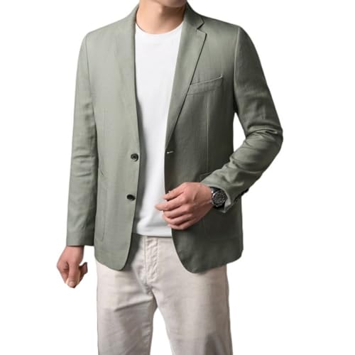 Blazer minimaliste homme lin mélangé coupe étroite chic