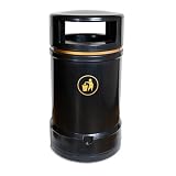 Cocus Large 120L Outdoor Litter Bin – Heavy Duty Street Waste Bin, Playground & School Rubbish Bin for Public Spaces (Black)
