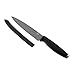 KUHN RIKON Colori Cuchillo de Cocina de Sierra de Titanio, Negro, Metal, 20.3 x 2 x 0.5 cm