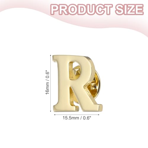 Image of PATIKIL Letter Lapel Pins, Initial Alphabet Collar Pins Letter Brooch Pins for Women Men Shirt Dress Suits