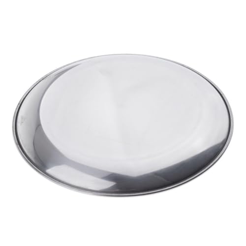 Plat de dessert réutilisable bord sans aspérité sécurité inox - 3