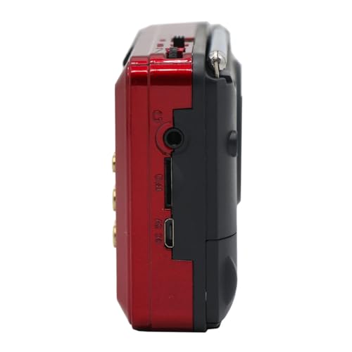 H1011BT Portable Digital FM Radio with Bluetooth Music Player Support USB TF Card Red