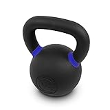 Valor Fitness Premium Kettlebell – Powder Coated Cast Iron for Durability – Enhanced Grip Strength – Weightlifting Core Training Home Gym Workout Equipment - 45 lb