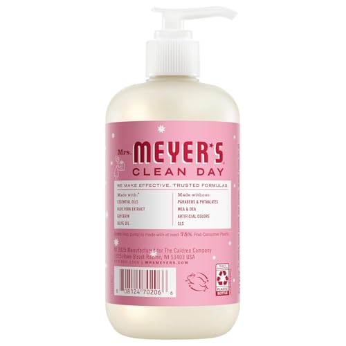 Image of Mrs. MEYER'S CLEAN DAY Hand Soap 12.5 Fl Oz 4 Count (Variety Pack), Gingerbread + Iowa Pine + Peppermint + Snow Drop