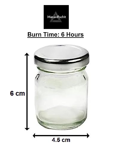 Image of Mini Jar Paraffin Wax Candles Perfect for Decoration of Dinner, Wedding Parties, Church, Spa, Restaurant, Smokeless Dripless Long Lasting(Lavender, Set of 1 - Burn Time: 6 Hr)
