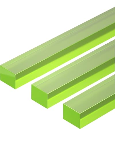 3PCS Polyurethane Square Bars, PU Square Rods, 20" Excellent Rubber Rod, Wear-Resistant Shock-Absorbing Pads, Tendon Sheets, Elastic Rubber Rods for Industrial(6 * 10 * 500mm)
