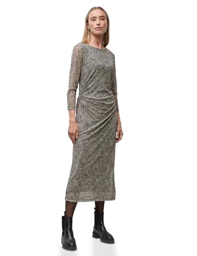 Street One Damen Mesh-Kleid mit Leo-Muster