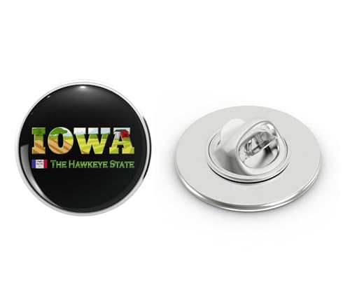 Iowa The Hawkeye State Pin Brooch Badge Lapel Pin