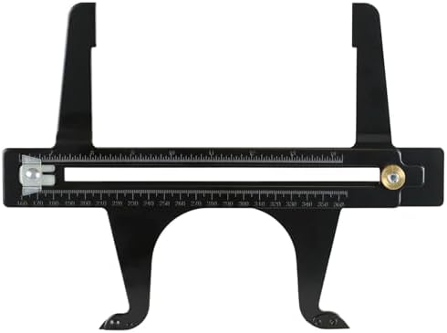 Garosa Brake Resetting Gauge, Double Scale Combination Brake Drum Measuring Tool, for Vintage Rear Brakes with Carbon Steel Material, 6.5 to 14.25in Range