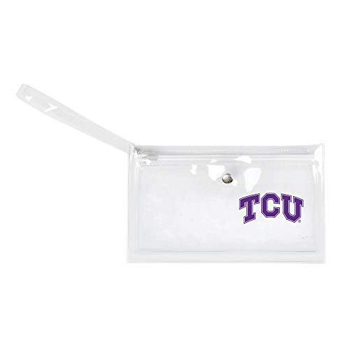 Image of Littlearth - LIWXY NCAA TCU Horned Frogs Unisex Ncaancaa Ticket Wristlet, Clear, 9 inch by 5.25 inch