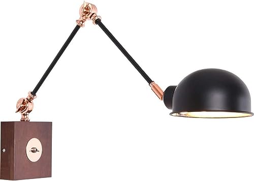 Aplique de pared industrial retro E27 con interruptor y brazo largo ajustable 2