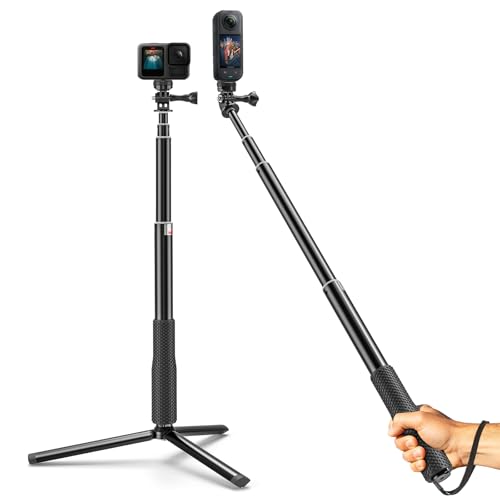 Wiseten Palo Selfie de 94 cm con Trípode para GoPro Insta 360 X5 X4 X3