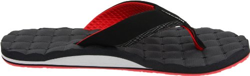 Image of Volcom Men's Recliner Sandals - Water-Friendly Flip Flops with Recliner Comfort Foam Footbed, Black Combo, 10