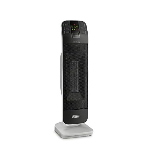 De'Longhi HFX65V15CA Tower Ceramic Fan Heater, Gray