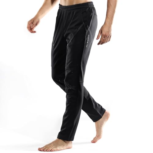 Image of INBIKE Winter Fleece Windproof Thermal Pants for Cycling Running Hiking Outdoor Multi Sports