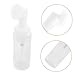 FONDOTIN 2Pcs Portable Foaming Soap Dispenser Bottle Transparent Pet Travel Container for Face Wash Body Wash and Shampoo Brush with Mild Formula for All Skin Types