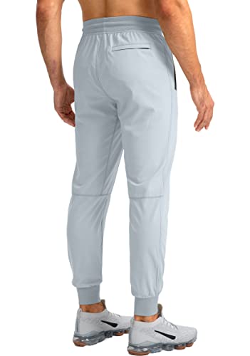 Image of Pudolla Men's Lightweight Jogger Pants Workout Running Tapered Joggers for Men with Zipper Pockets for Athletic Travel Casual