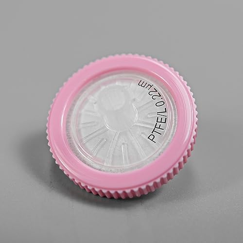 Image of PEKYBIO PTFE Syringe Fliter Hydrophilic Filtration 25mm Diameter 0.22μm Pore Size for Lab, Pack of 100, Non-Sterilized