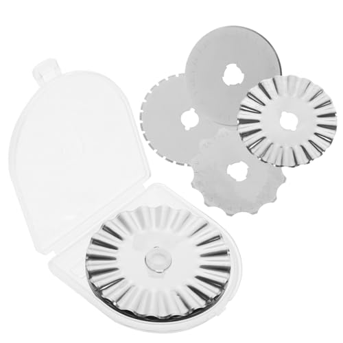 KOCKSHION Rotary Cutter Blades for Fabric 10pcs 45mm Compatible Scrapbook Cutting Tool Replacement Scissors