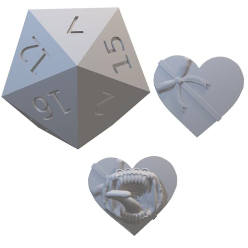 Set of 2 Mimic Monster Miniatures for DND Pathfinder RPG Unpainted Resin 28mm-32mm (Small - Box of Chocolates)