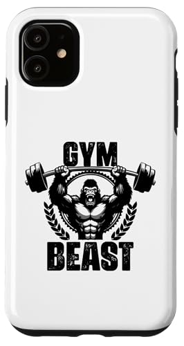 Custodia per iPhone 11 Gym Beast Gorilla Weightlift Allenamenti Palestra Citazioni Palestra Fitness