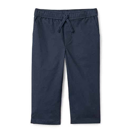 Amazon Essentials Boys Boys and Toddlers Regular Fit Stretch Pull On Pants Navy 3T
