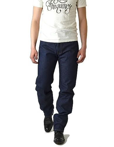 Image of Levi's 00501-0226 Men's Straight Jeans, Rigid, Genuine Levis, Black, Button Fly, Black, RIGID-STF, Rigid Parallel Import Product (Code: 4019143013), Rigid Indigo, W36 / L32 Regular