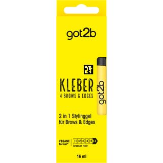 got2b Kleber 4 Brows & Edges (6x 16 ml), 2in1 Brow Gel & Haar Mascara für bis zu 24 h Halt, Stylinggel mit praktischer Eyebrow Brush zum Stylen von Haarkonturen & Edges