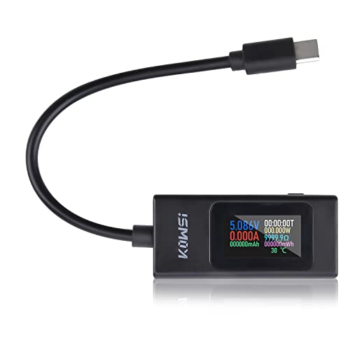 VOKTTA Testeur USB C Testeur de chargeur USB de type C, Voltmètre Ampèremètre 0-6.5A 4-30V,...