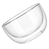 Genérico Cuenco para Vajilla de Postres y Frutas de Vidrio Borosilicato Doble Capa, Resistente al Calor para Buffet