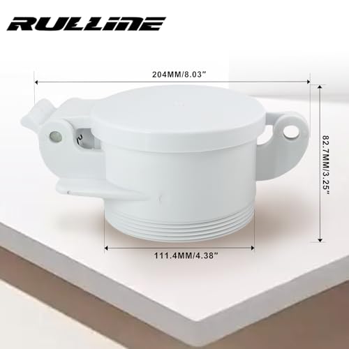 Image of RULLINE 4 inch Sewer Cap Compatible with RV Sites Campground RV Sewer Cover Male Sewer Adapter Sewer Cleanout Cap