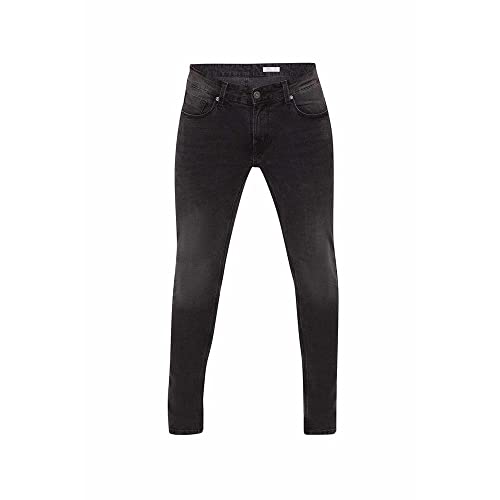 Image of Spykar Mens Cotton Carbon Black Solid Jeans