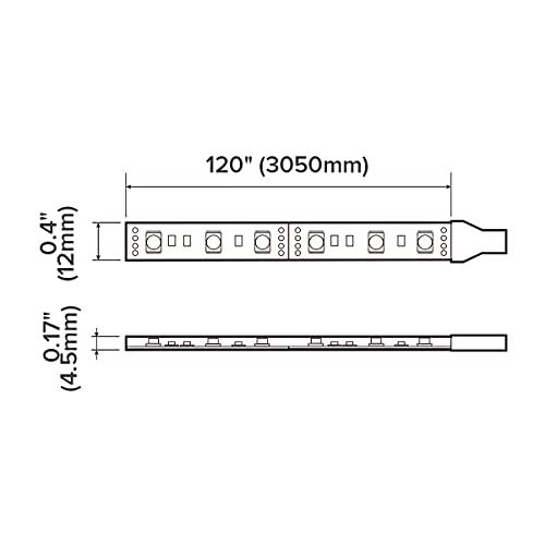 Dream Lighting 12Volt Dc Led Strip Lights Rv Interior Ceiling Light 10Ft/120In Soft White Lighting 910Lm, 3500K, Waterproof Ip65 #TOP6