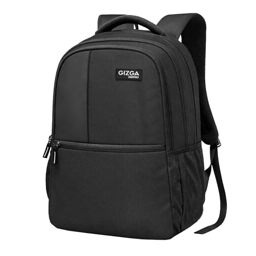 Image of Gizga Essentials 28L Laptop Backpack for Men & Women For Upto 17 inch Laptops| Water-Resistant, Spacious Multi-Compartment with Front Organizer & Bottle Holder| Durable Bag for Travel College Office-Black