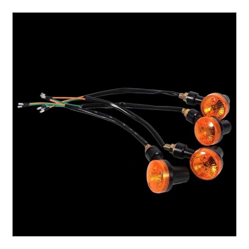 Intermitentes de moto de 12V con bombilla ámbar universales pack de 4 6