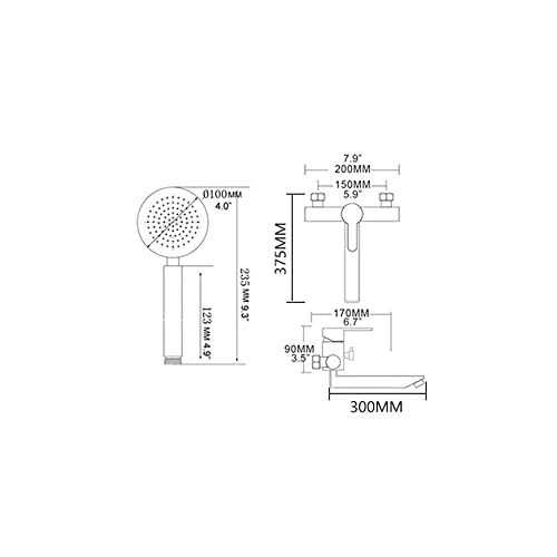 Ensemble de robinet de douche chrome double fonction au design épuré durable - 3