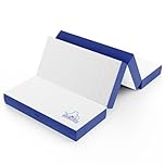 Doubleslee Folding Mattress Double 4ft6, 4 Inch Memory Foam Foldable Mattress 4-fold with Washable Cover for Travel, Camping, Caravans, Guest Bed, Studio, Dorm (135x190x10cm)