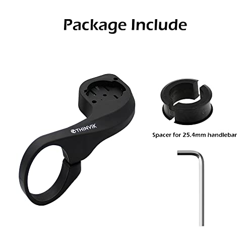 Image of Thinvik Egde Out Front Bike Computer Mount for Garmin Edge 840 /830 /820 /810 /800 /540 /530 /520 /Plus /520 /510 /500 /200 /25 Touring and Touring Plus Compatible with 31.8 /25.4mm Handlebar (Basic - Printed Logo)
