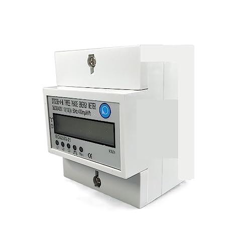 Medidor de energía trifásico carril DIN 4P 100A contador de luz digital kWh