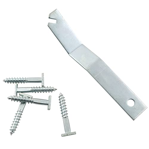 Image of T Screw Wrench T-Head Security Screw - Picture Frame Locking Hardware to Lock Artwork (1 wrench + 10 T-screw)