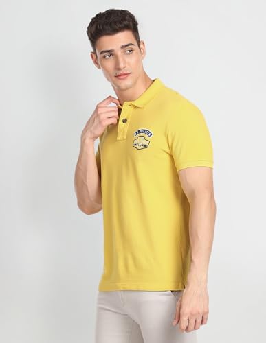 Image of U.S. Polo ASSN. Solid Slim Fit Polo T Shirts for Men - 100% Cotton, Half Sleeves Mens Tshirt