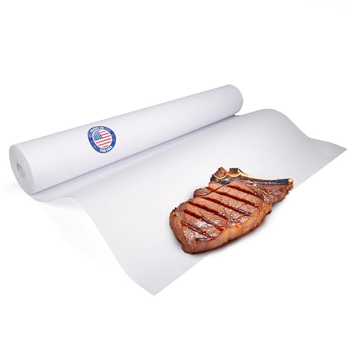 Image of White Butcher Paper 24 inch x 2160 inch (180 feet) - USA-Made Natural Paper Roll