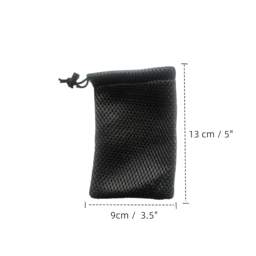 10Pcs Nylon Mesh Drawstring Bag, 5 x 3.5 Inch Small Storage Pouch String Bags for Mini Stuff MP3 Charger Earphone Key, Travel Kit Organizer for Lipstick Cosmetic Jewelry, Black2