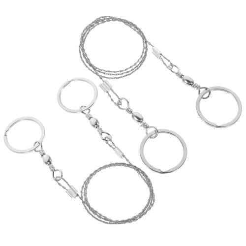 TOGEVAL 2pcs Survival Wire Saw Pocket Chain Rope Saw Portable Handheld Chainsaw for Outdoor Cutting Cable