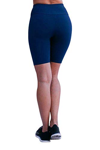 Conjunto Fitness Academia Ginástica Ciclistas Top e Bermuda Suplex (M, Azul Marinho)