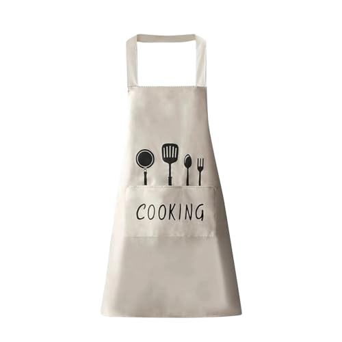 Tablier de cuisine imprimé mignon unisexe pour nettoyage fait main et jardin