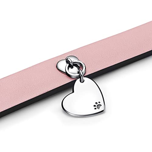 PANDORA 312262C02-S Pet Collar for Dogs Leather Free Fabric with Stainless Steel Click Fastener Pink, Small, Corn fibres, No gemstone - Image 2